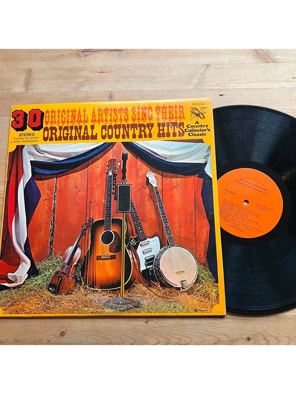 Various - 30 Original Artists sing their Original Country Hits 33rpm VG+ VR22